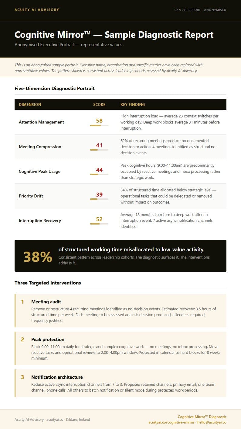 Preview of See a Sample Cognitive Mirror Report
